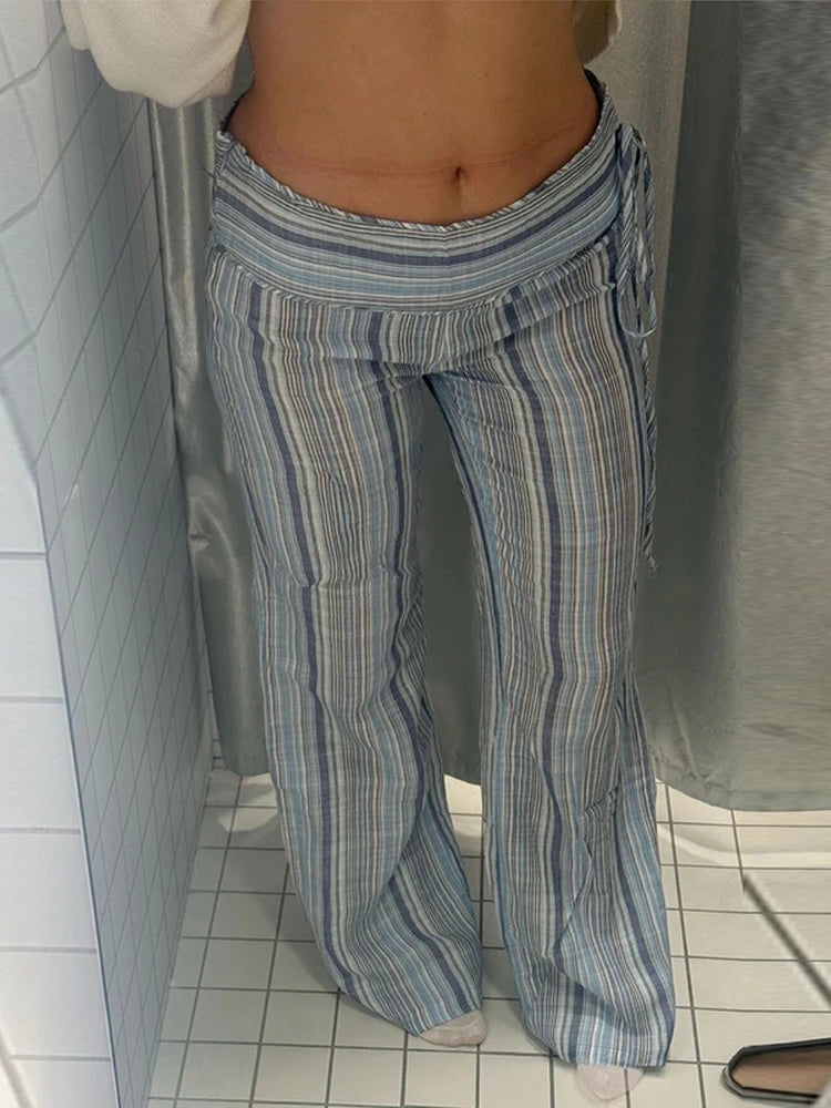 Boho Pallazzo Pants, Adjustable Waist, Wrap Pants, Loose, Floor Length