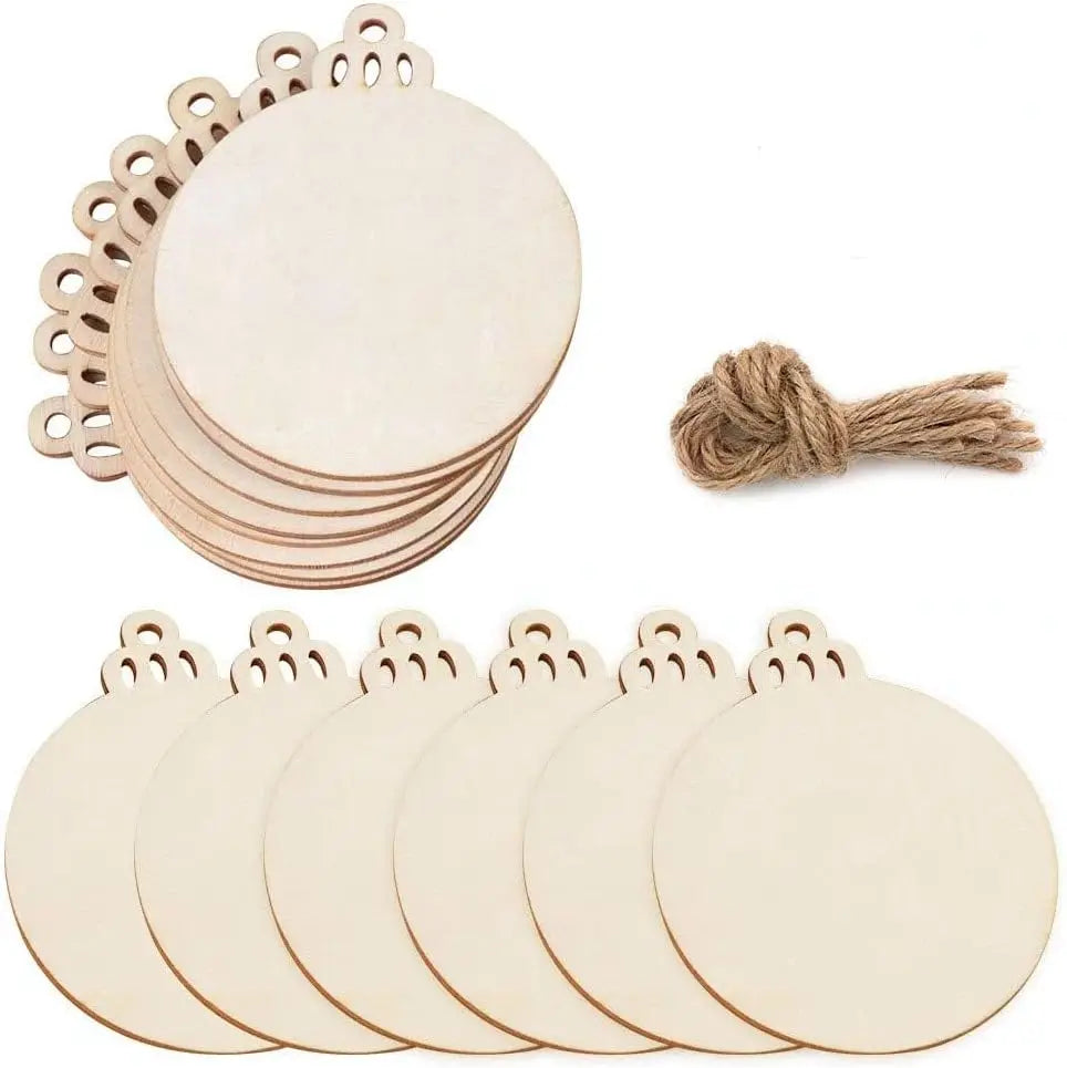 DIY Wooden Christmas Ornaments to Paint, Blank Wood Cutouts
