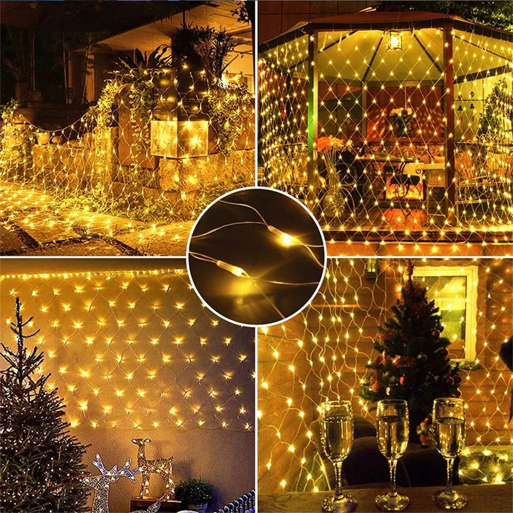Christmas Snowflake LED Net Lights