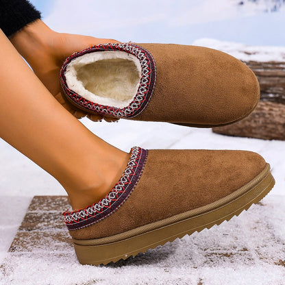 Warm, Thick Cashmere Soles Without Heels, Half Slipper Sizes 9 to 11