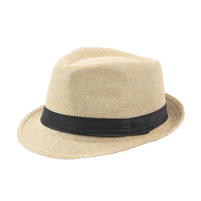 Wide Brim Solid Color Fedoras Casual Jazz Hat