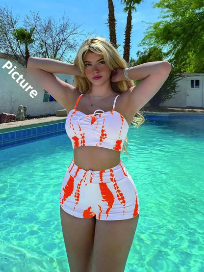 Sizes to 2XL in 6 Colors High-Waist Bikini Set