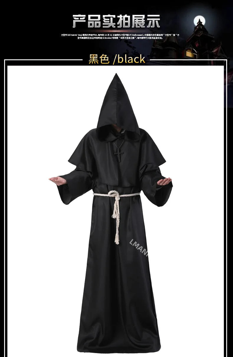 Medieval Monk Robes, Wizard Costumes, Priest Costumes