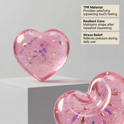 Heart-Shaped Squishy Toy, Soft and Comfortable to the Touch, Quick to Bounce Back, Cute and Compact, Portable Palm-Sized Toy. Size: 6.5Cm*6Cm