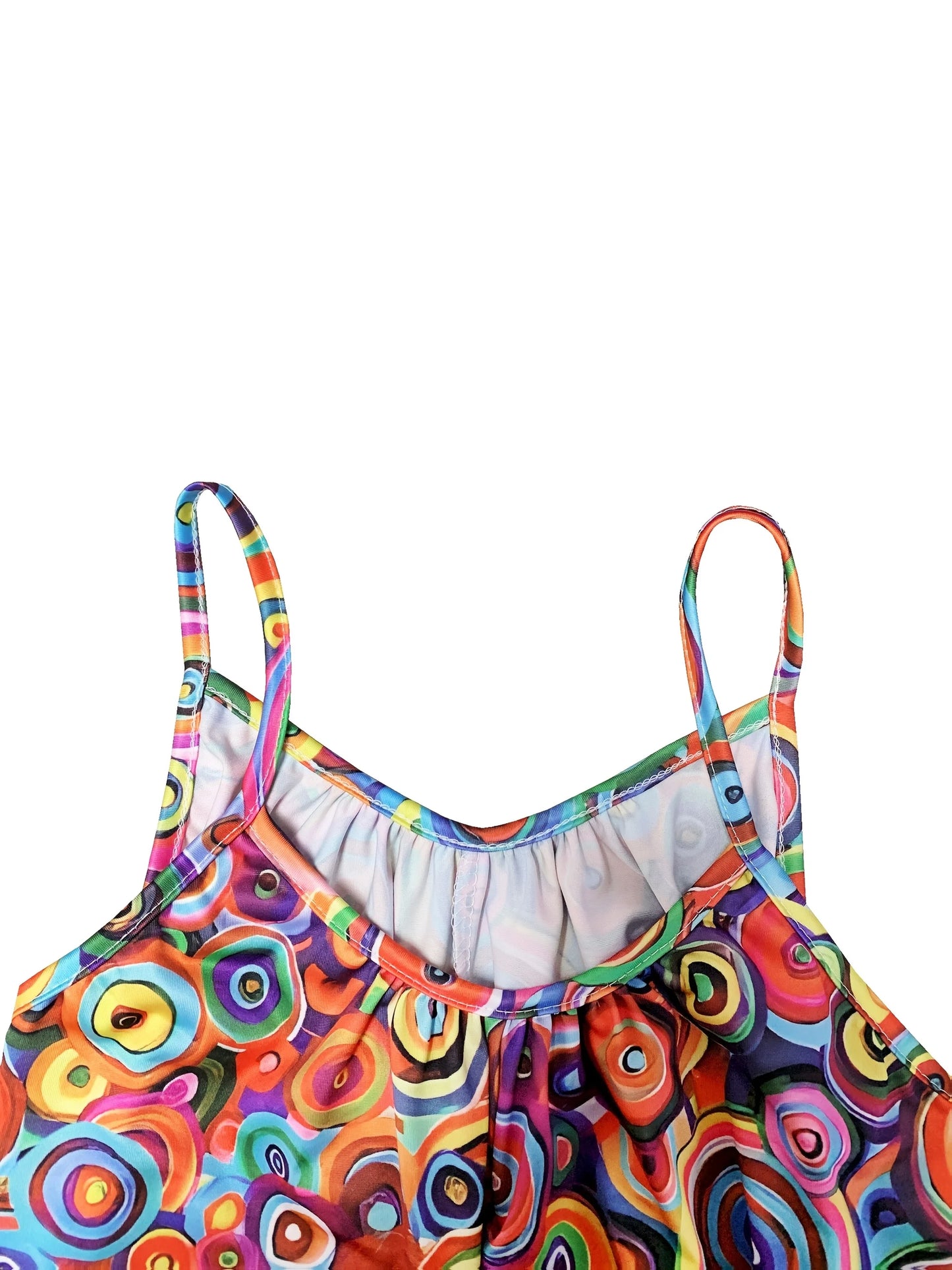 Sizes to 2XL Geometric Print Sleeveless Jumpsuit