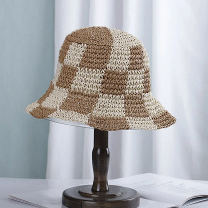 Bright Colored Floweed Crocheted Fisherman Hat