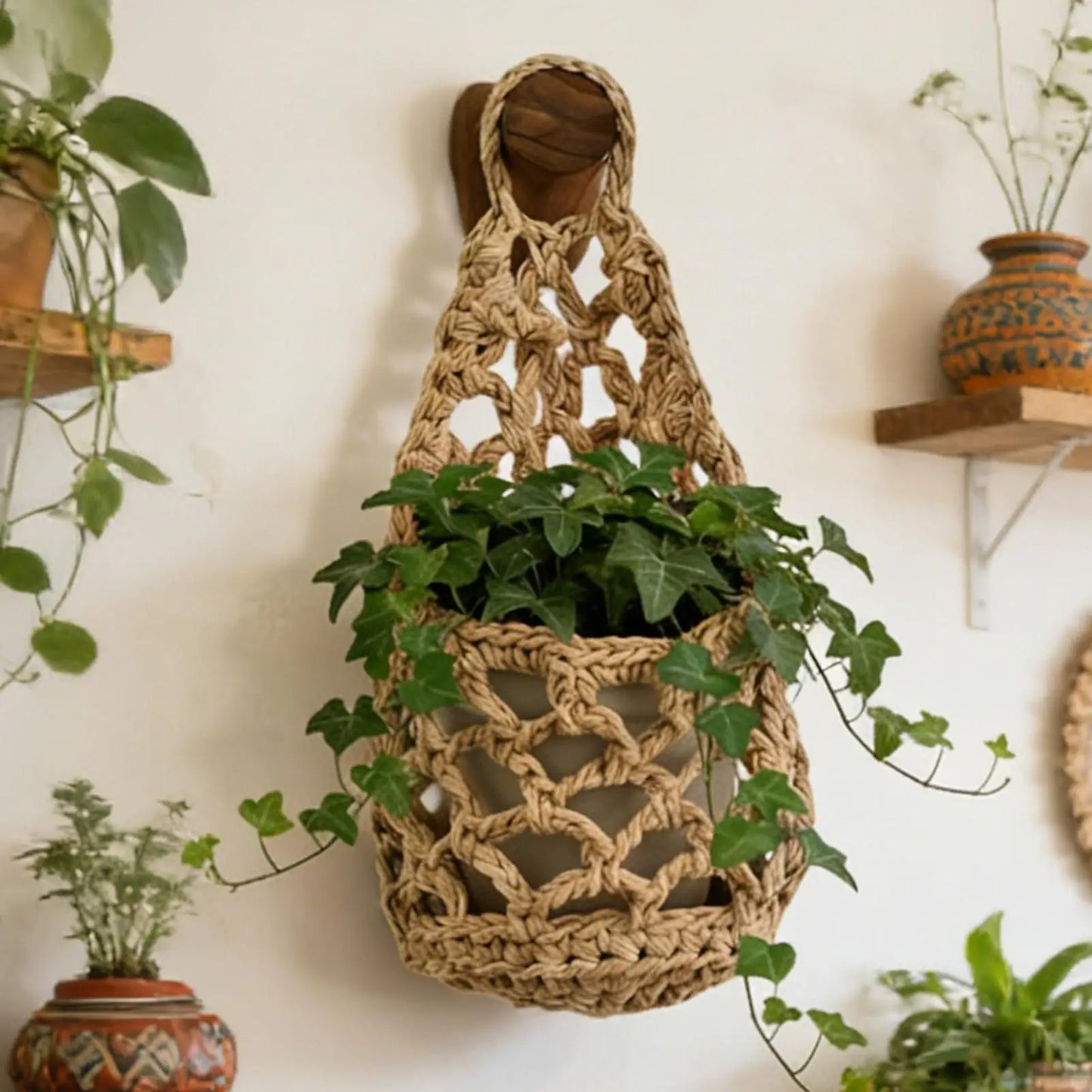 Boho Home Decor Plant Hanger or holder for sunglasses, lint rollers, keys, or anything you need handy beside the door