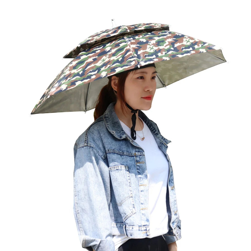 Portable Rain/UV Blocker for ballgames, fishing, and rain. Umbrella Hat