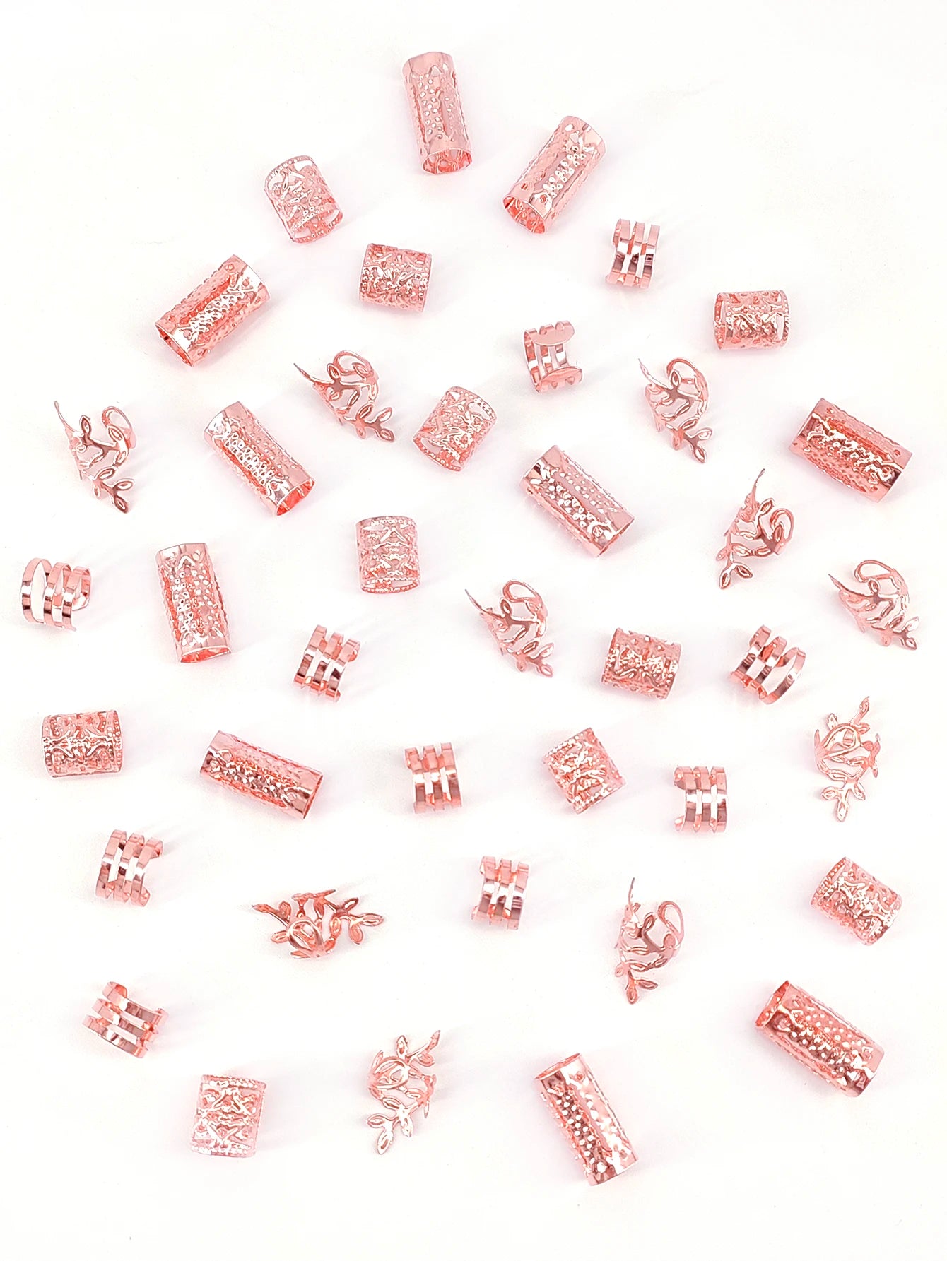 40Pieces Hollowed Out Hair Rings  (Can also be used as Ear Cuffs)