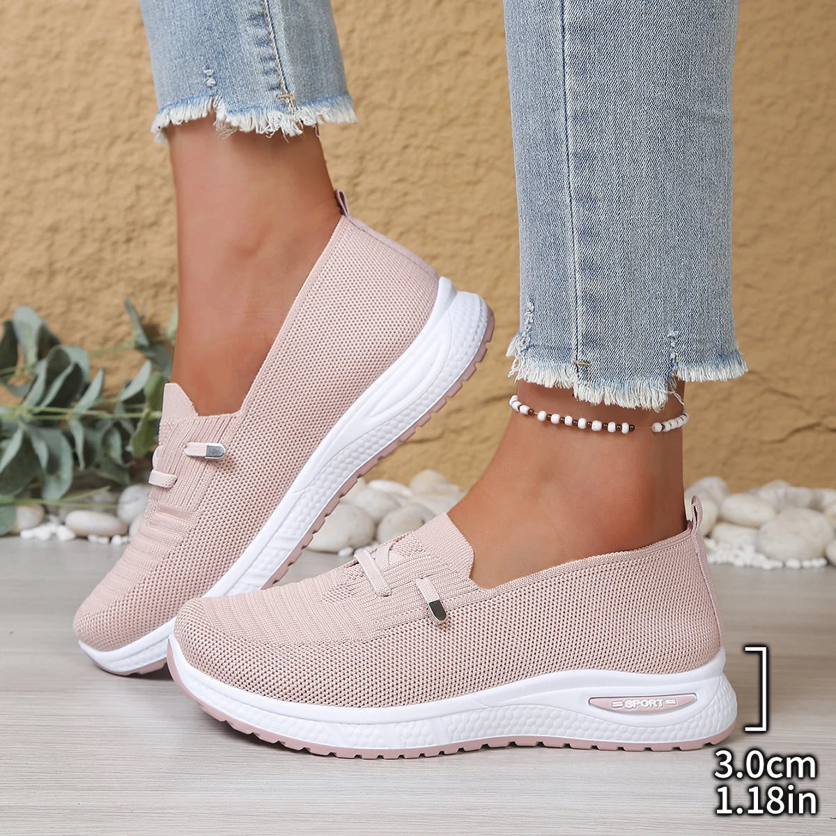 Cool Cotton Mesh Shoes.  Comfortable Soles In 3 Colors