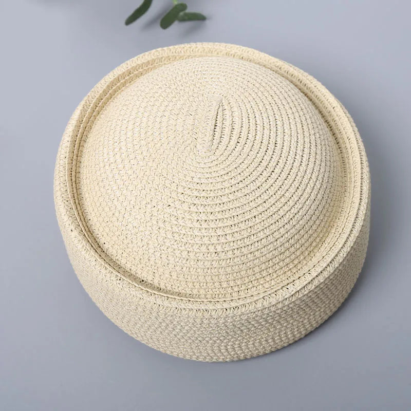 Pillbox Hats, Retro Artistic Painter Berets, Woven Recycled Paper