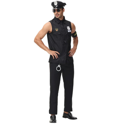 Police Officer Costume with fake accessories