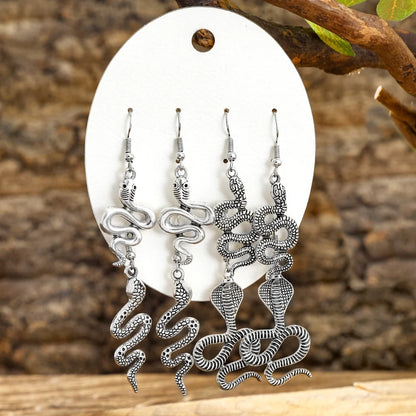Vintage Ethnic Style Bohemian Antique Silver Geometric Earrings