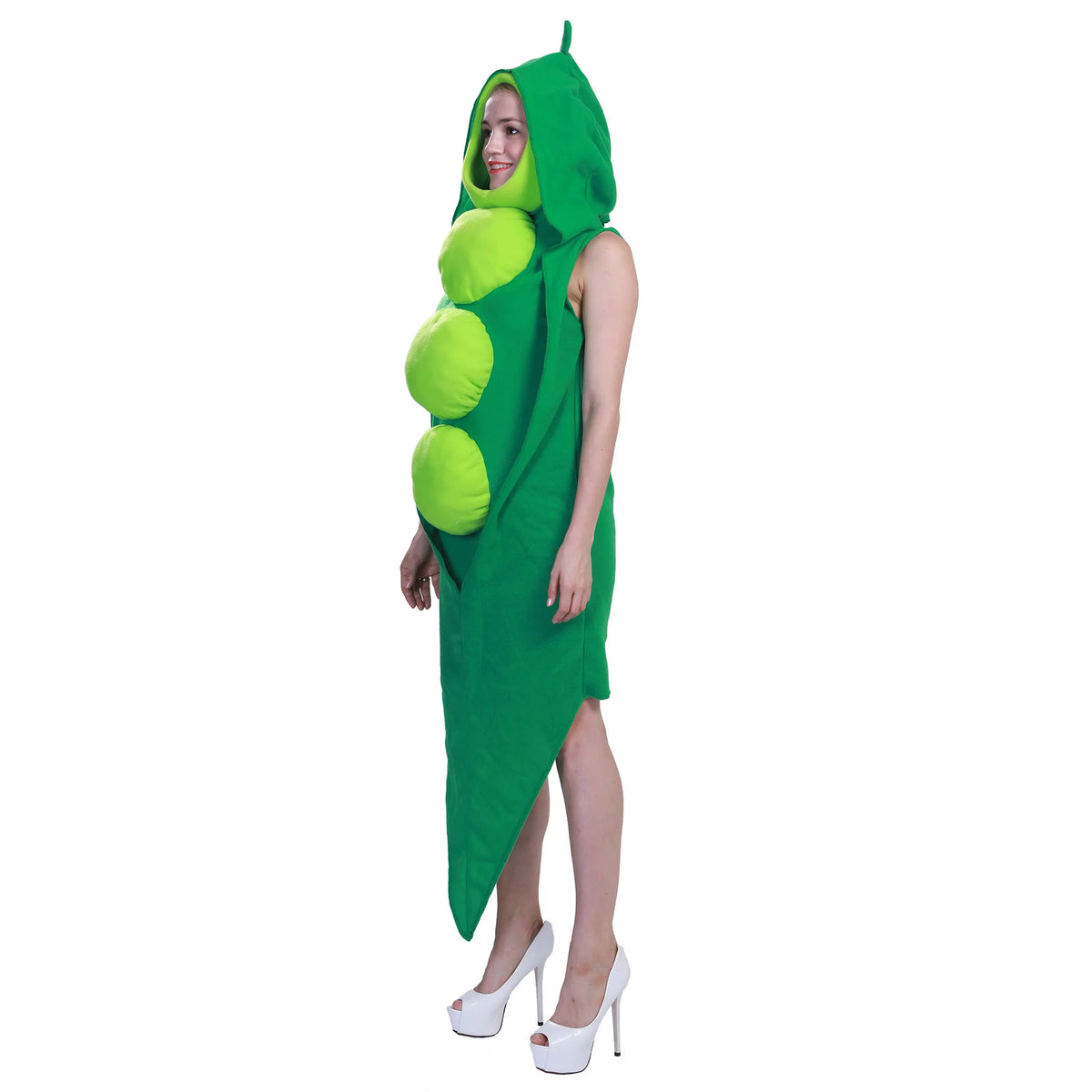 Halloween Funny Cosplay Fruit and Vegetable Costumes, also including grapes, hot pepper, tomato, avocado, and peas!