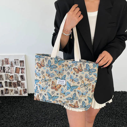 Boho Canvas Tote Bag, Multifunctional.  USE AS THE GIFT BAG---WHY USE PAPER???