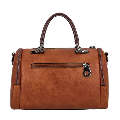 Large Capacity Shoulder Bag Zippered Crossbody Bag With Removable Strap