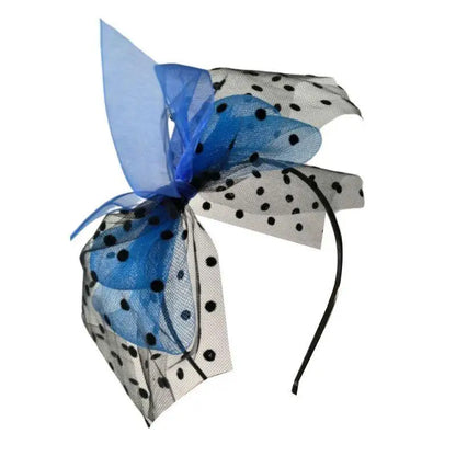 Vintage Tea Party Hat Ultra-Large Polka Dot Bowknot Headband