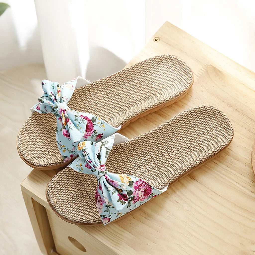 Bohemian Ethnic Style Handmade Espadrille Flip Flops in Various colors