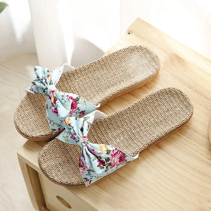 Bohemian Ethnic Style Handmade Espadrille Flip Flops in Various colors