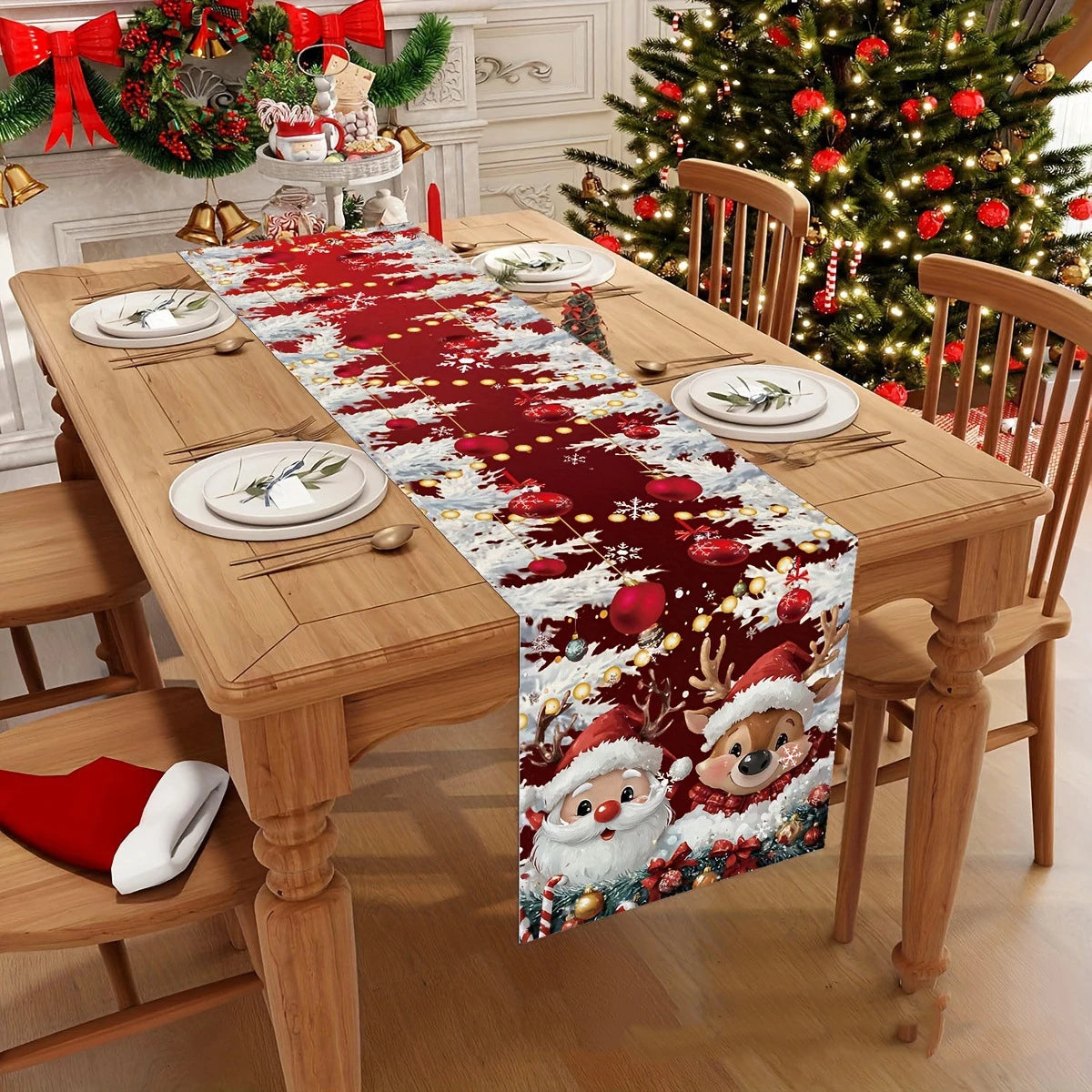 Santa Claus Christmas Table Runner, Plus 5 other prints available