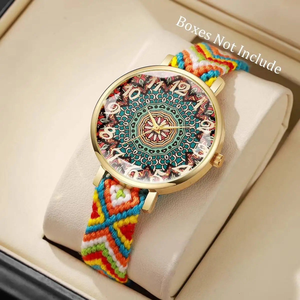 Vintage Woven Strap Ladies Quartz Wristwatch （Without Box）