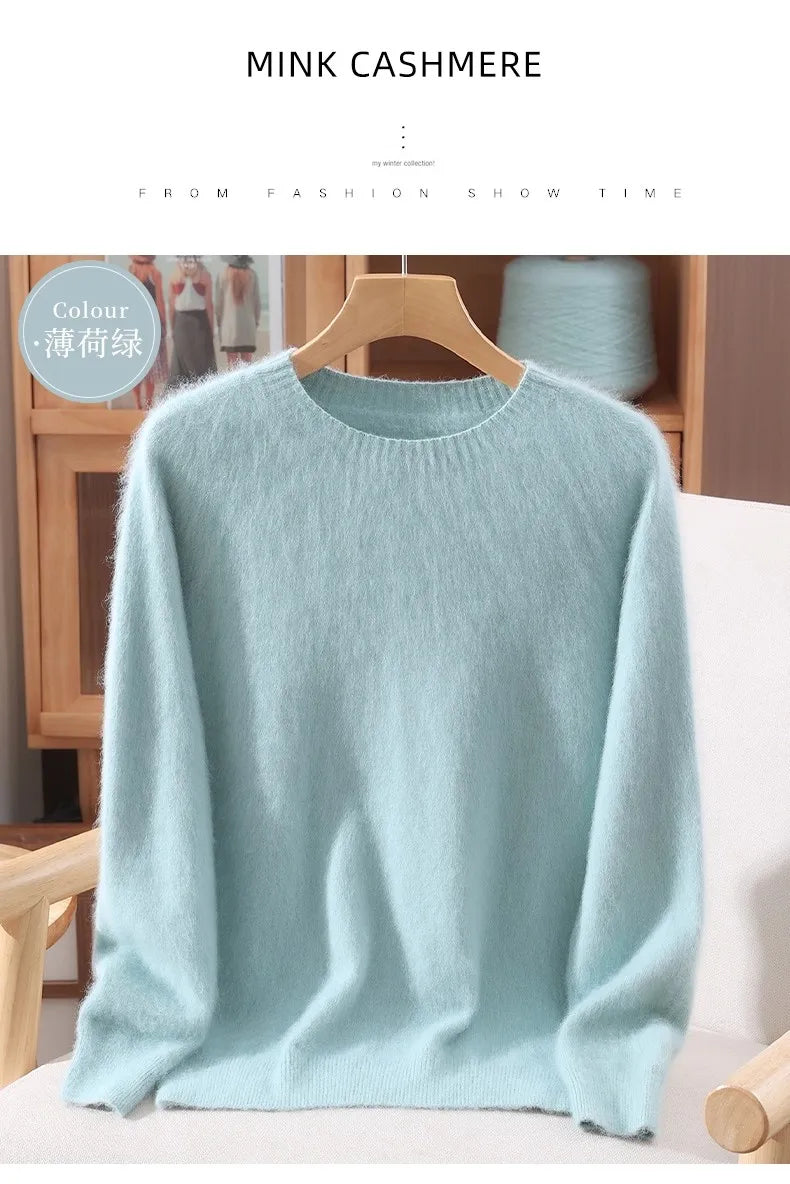 Basic Soft Knit Pullover Sweater, Round Neck, Long Sleeve, 12 colors with some sizes to 3XL