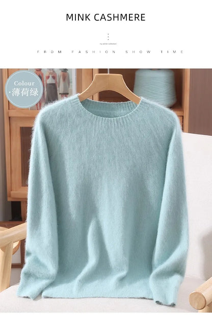 Basic Soft Knit Pullover Sweater, Round Neck, Long Sleeve, 12 colors with some sizes to 3XL