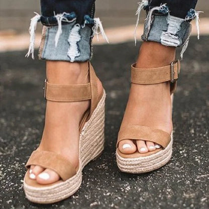 High Wedge Sandals Romanesque Open Toe Casual