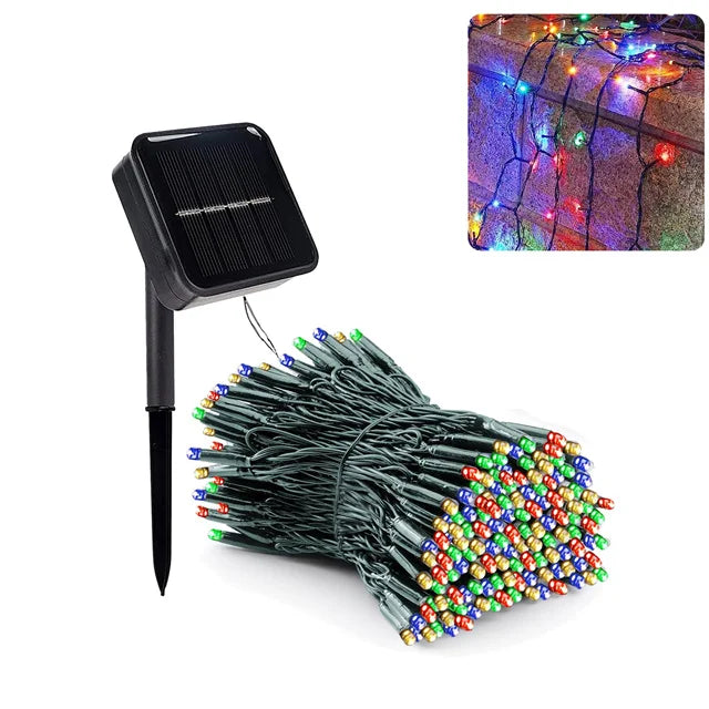 Frosted Globe Solar String Lights 100 LED IP65 Outdoor Fairy Lights