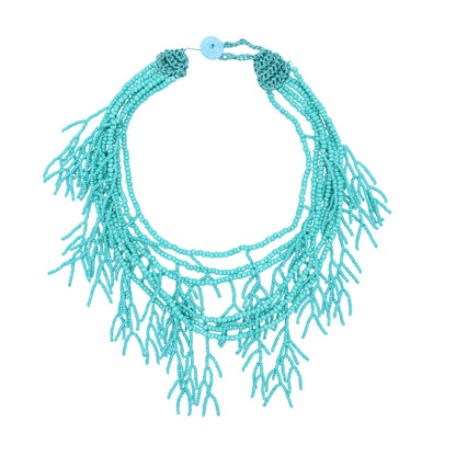 Multicolor South African Tribal Bib Collar Overlay