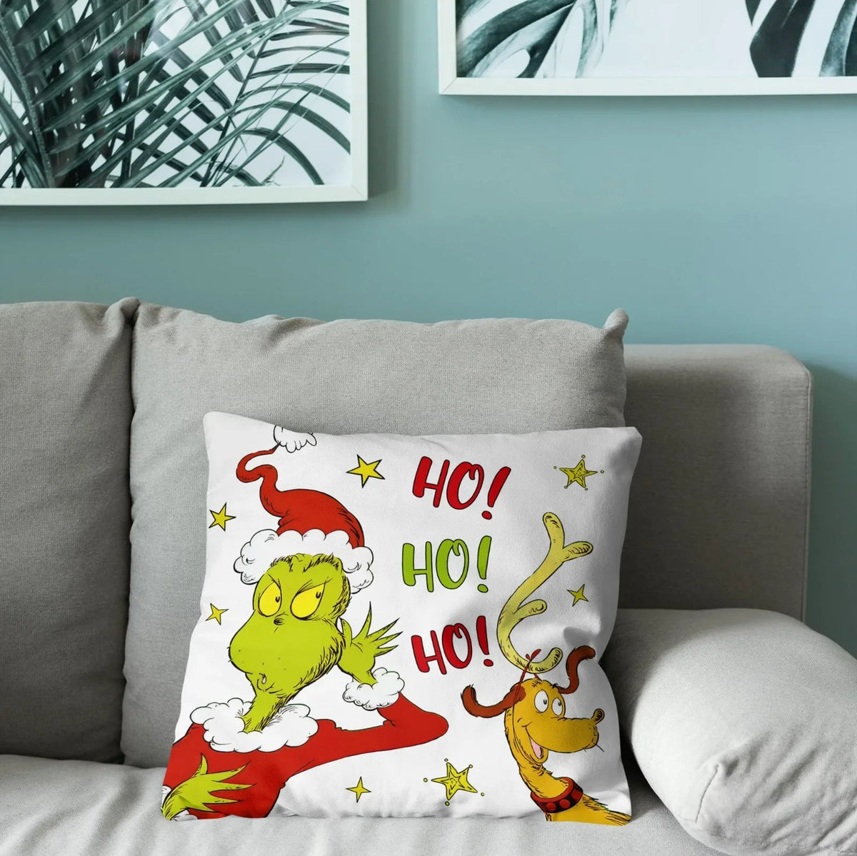 Merry Christmas Throw Pillow Cover, 18 × 18 Inch, Cover Only