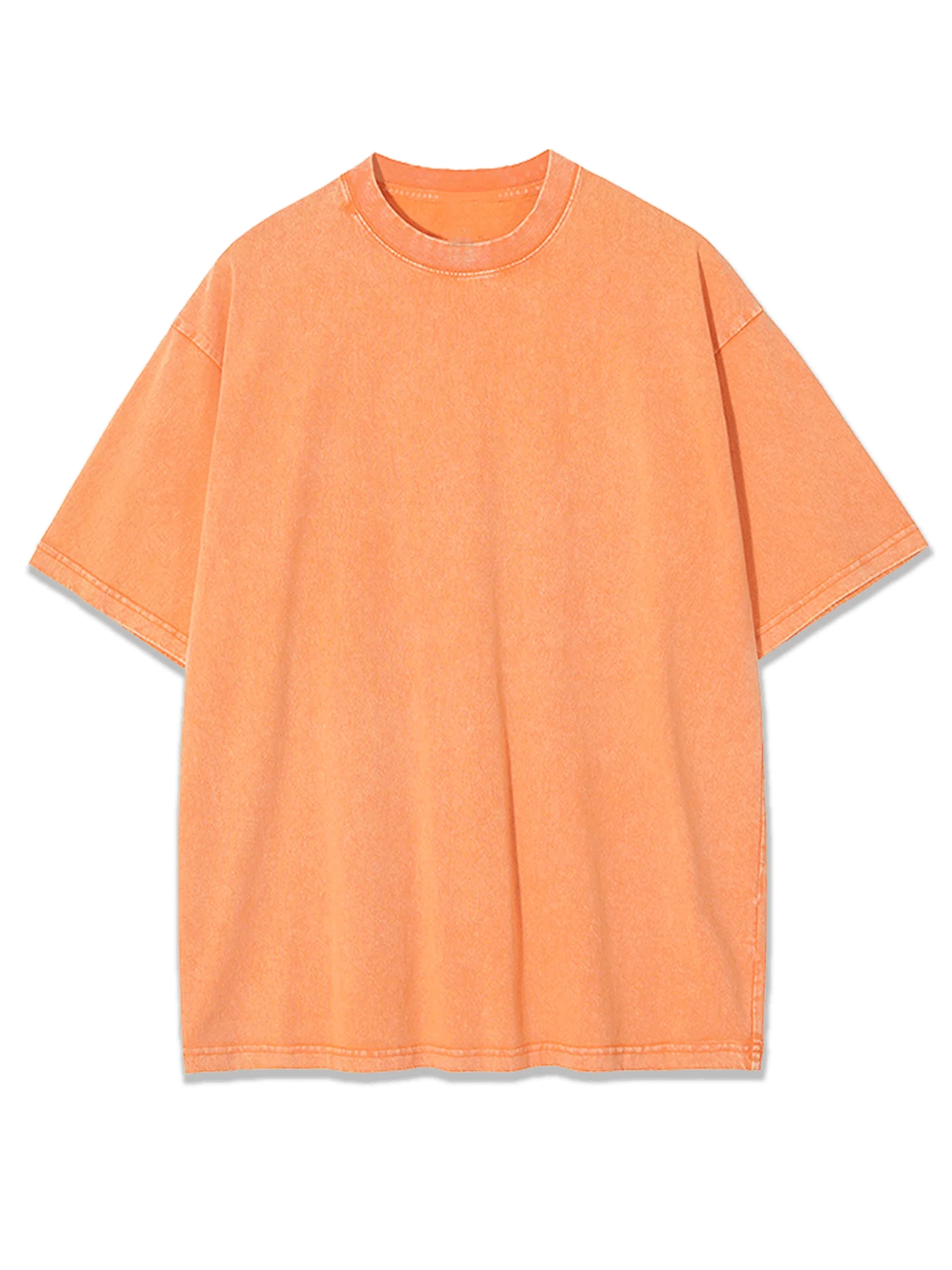 Cotton Washed T-shirt Casual Vintage Short Sleeve