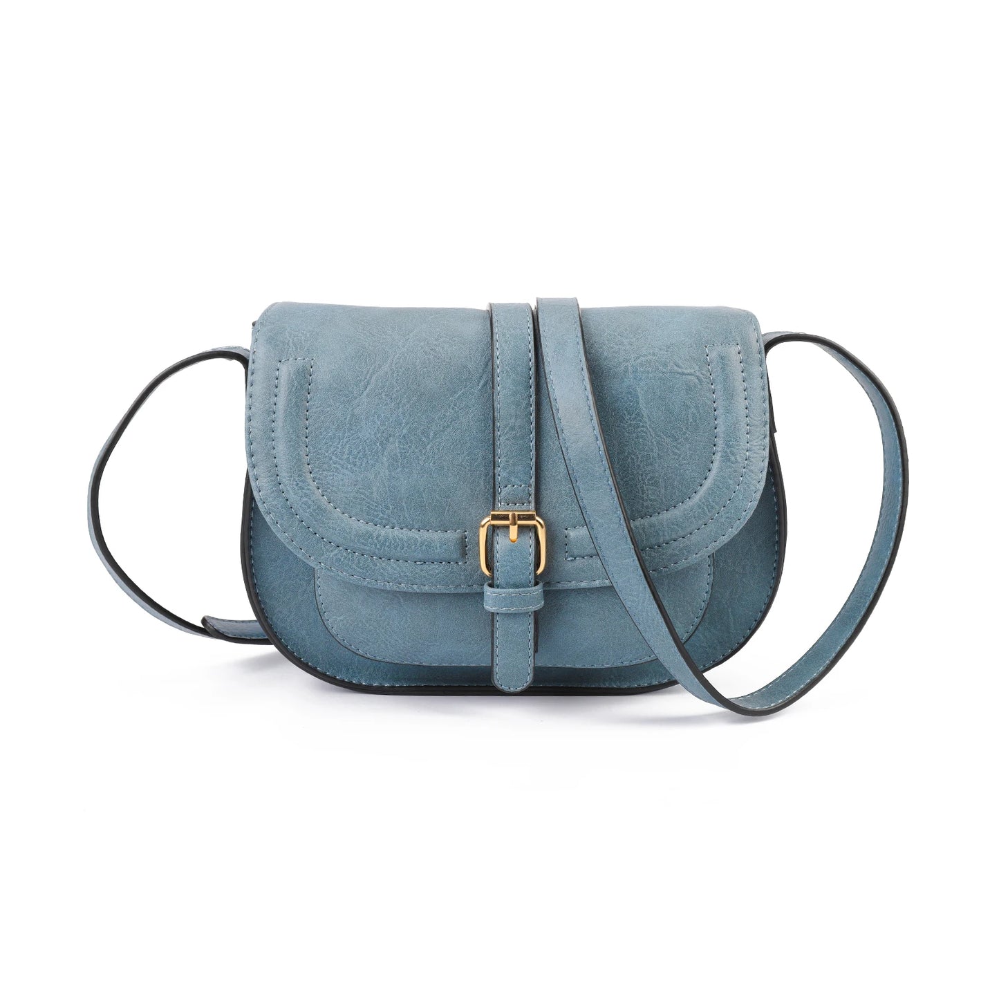 Boho Crossbody Bags, Saddle Shoulder Purse, Faux Leather Strap. In 7 Colors