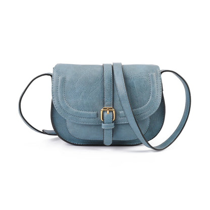 Boho Crossbody Bags, Saddle Shoulder Purse, Faux Leather Strap. In 7 Colors