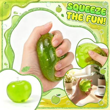 Squishy Apple Fidget Toy, Stress Relief, Anti-Anxiety Fruit, Stretchy Slow Rising