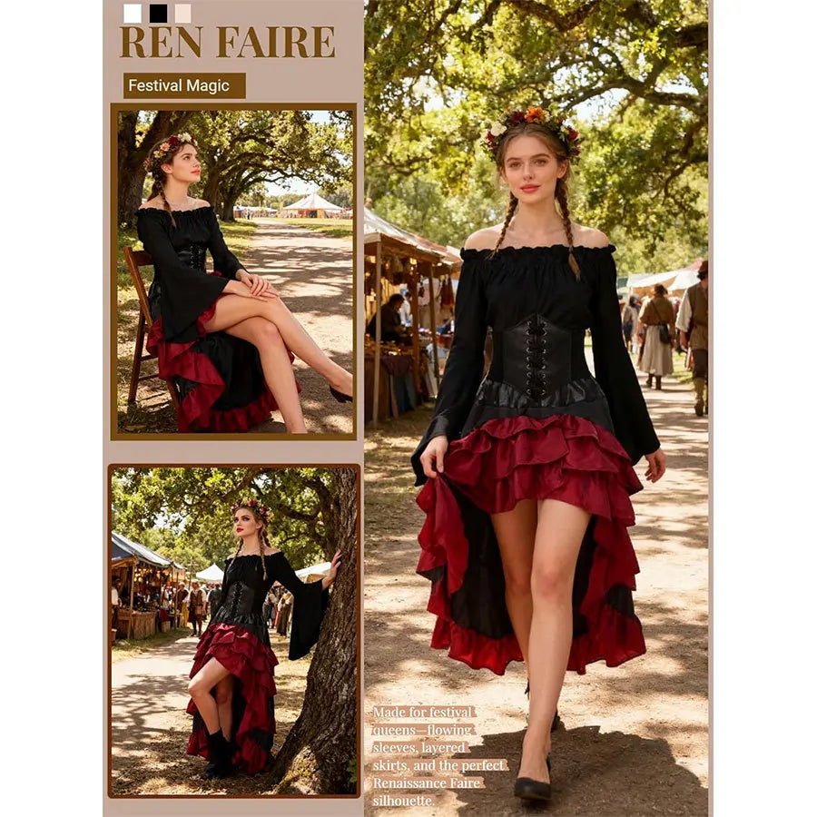Gothic Pirate Halloween Costume.  Add hair dressing and boots and you have an Ale House Wench, for sure.