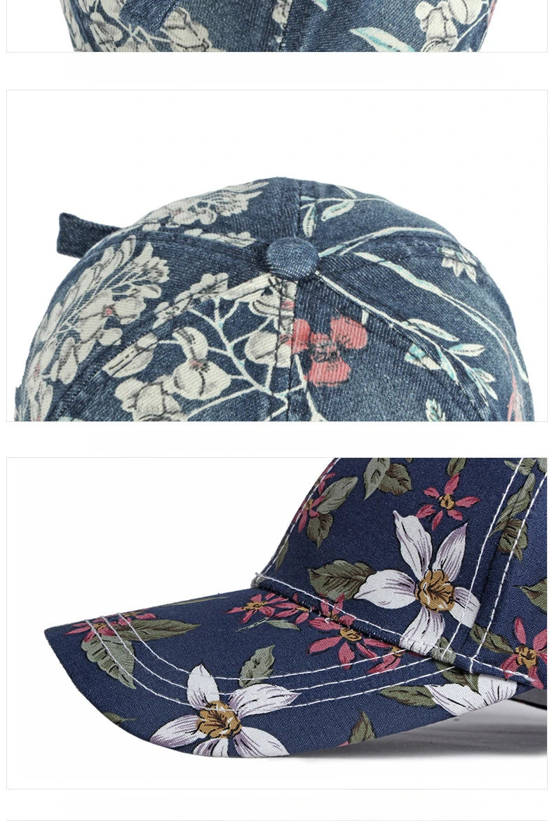 35 Designs of Boho Washed Denim Baseball Caps