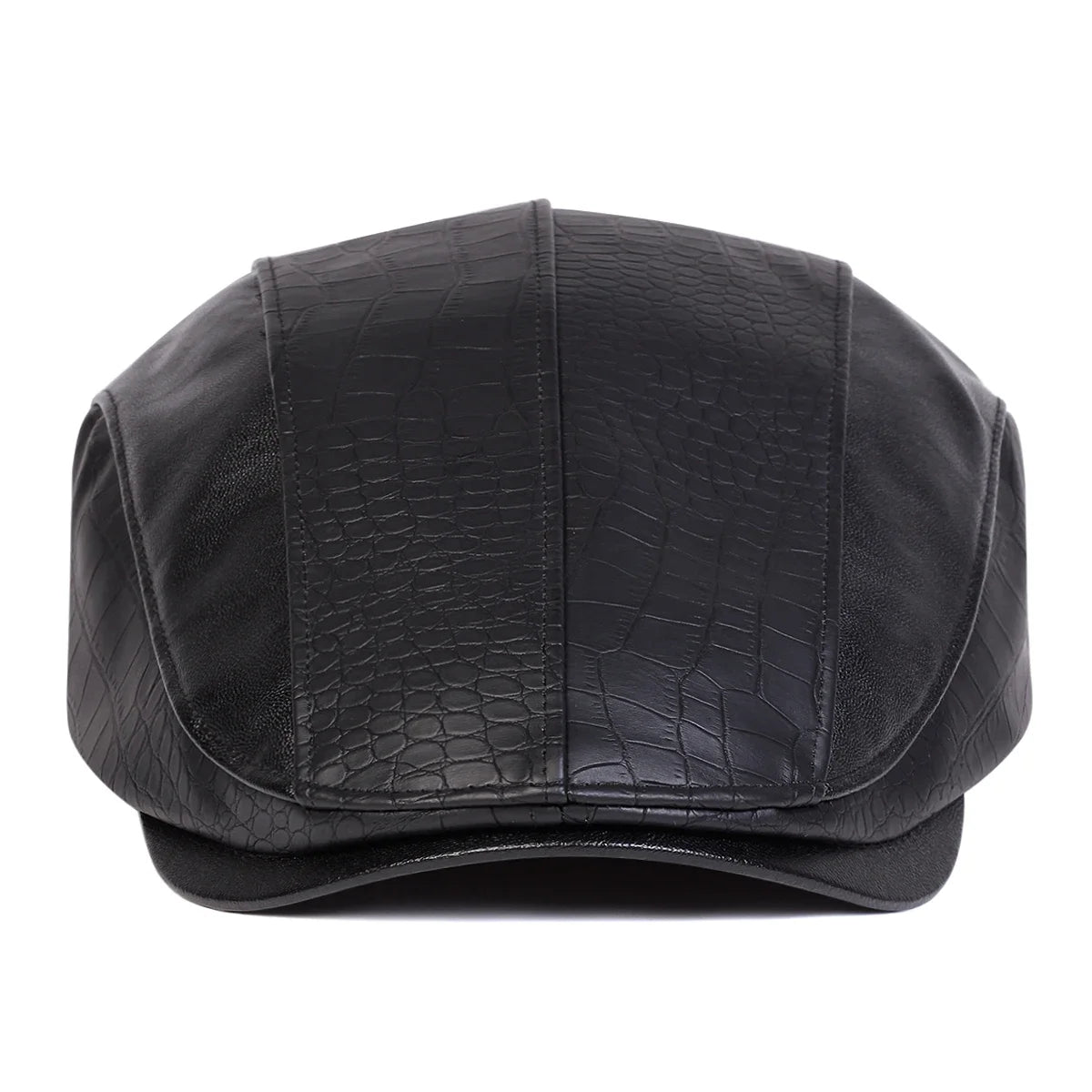 Unisex Retro Newsboy Caps, British Painters' Flat Leather Berets