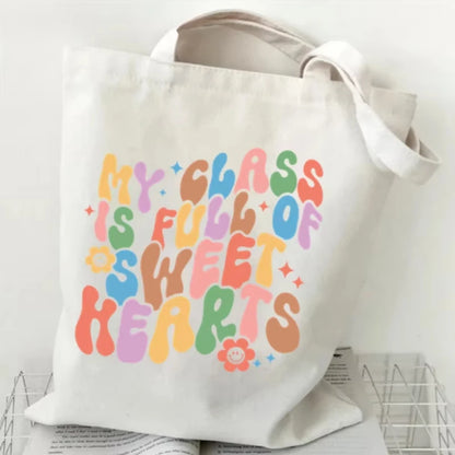Teacher's Day Gift BAG!! Teacher Print Canvas Tote Bag!!  MAKE THE BAG THE GIFT OR THE GIFT BAG!!