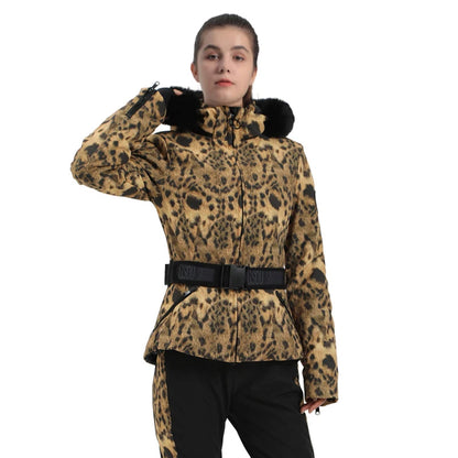 Warm Windproof Hooded Ski Jacket in 8 colors, including Black and White Houndstooth. Ski Pants Sold Separately