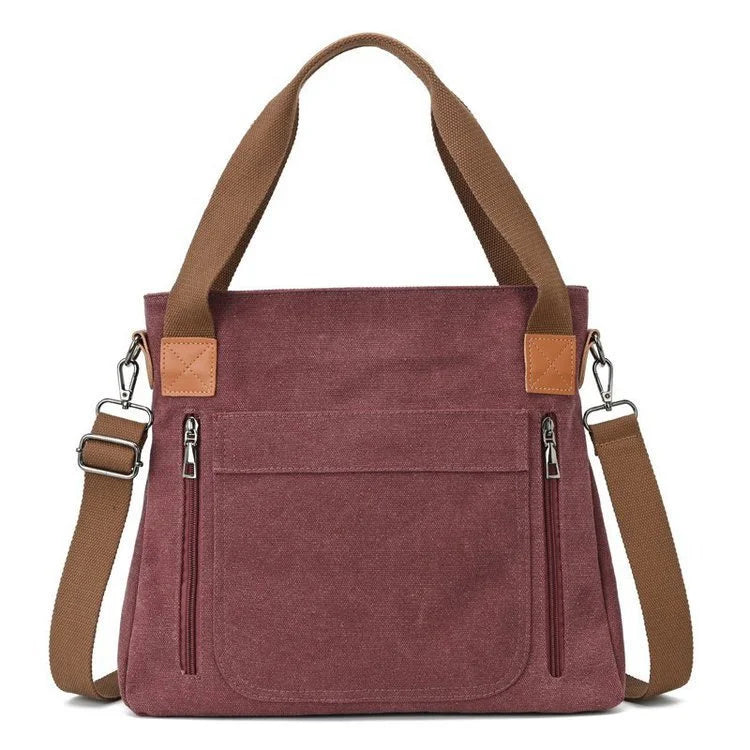 Versatile Handbag Large Capacity Canvas Casual Shoulder Crossbody Bag