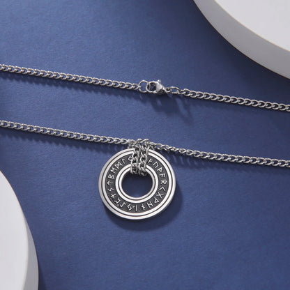 Vintage Stainless Steel Norse Runes Viking Amulet options available