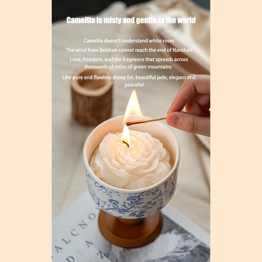 Scented Candles in Jars with Wooden Wick Decorative Aromatic Candles