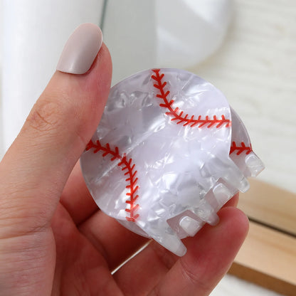 Baseball Design Acrylic Hair Claw