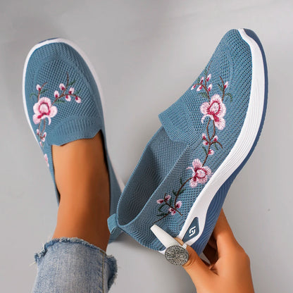 Breathable mesh flat shoes casual sneakers. 5 Colors