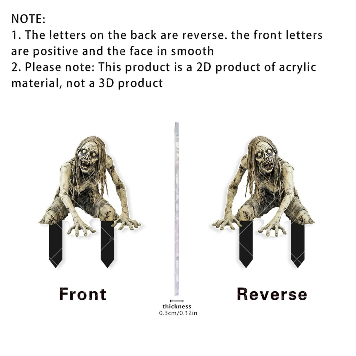 Halloween Thriller Plugin Courtyard Ornaments on Stakes. Each is approx 7 by 6 inches