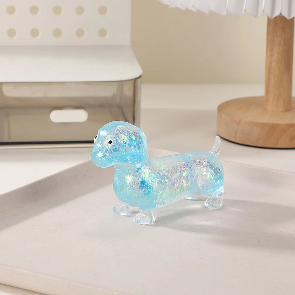 Dachshund Squishies Stretch Squeeze Sensory Toy Cute Dog Shape
