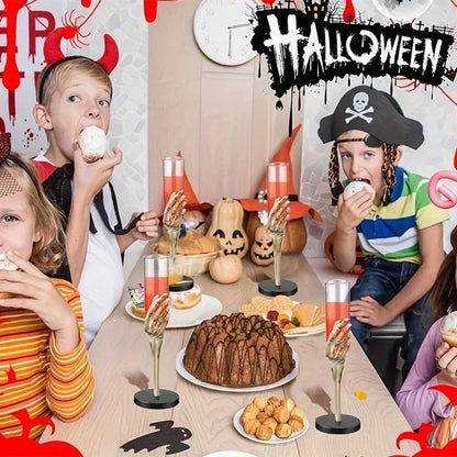 Retro Goblet  Skeleton Hand Arm Plastic Champagne Flutes Halloween Party Bar Accessories