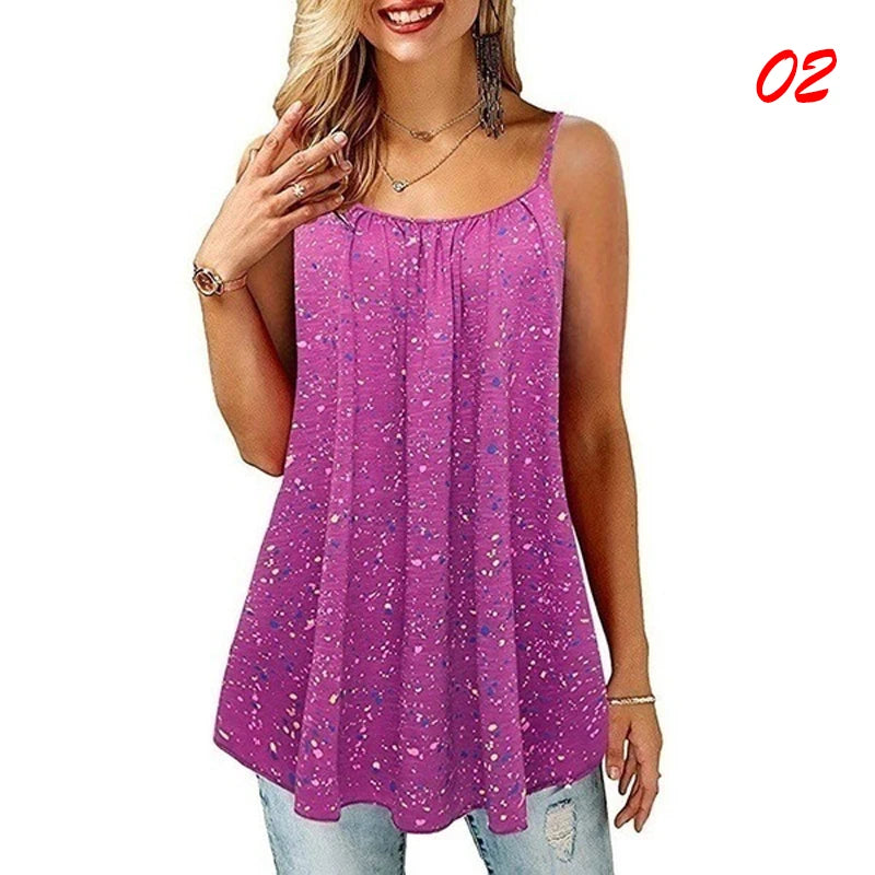 7 Designs up to 4XL Boho Tank Tops Printed Cami Casual Loose