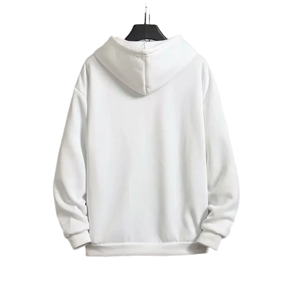 Casual Zipper Hooded Sweatshirts in Grey, Black and White